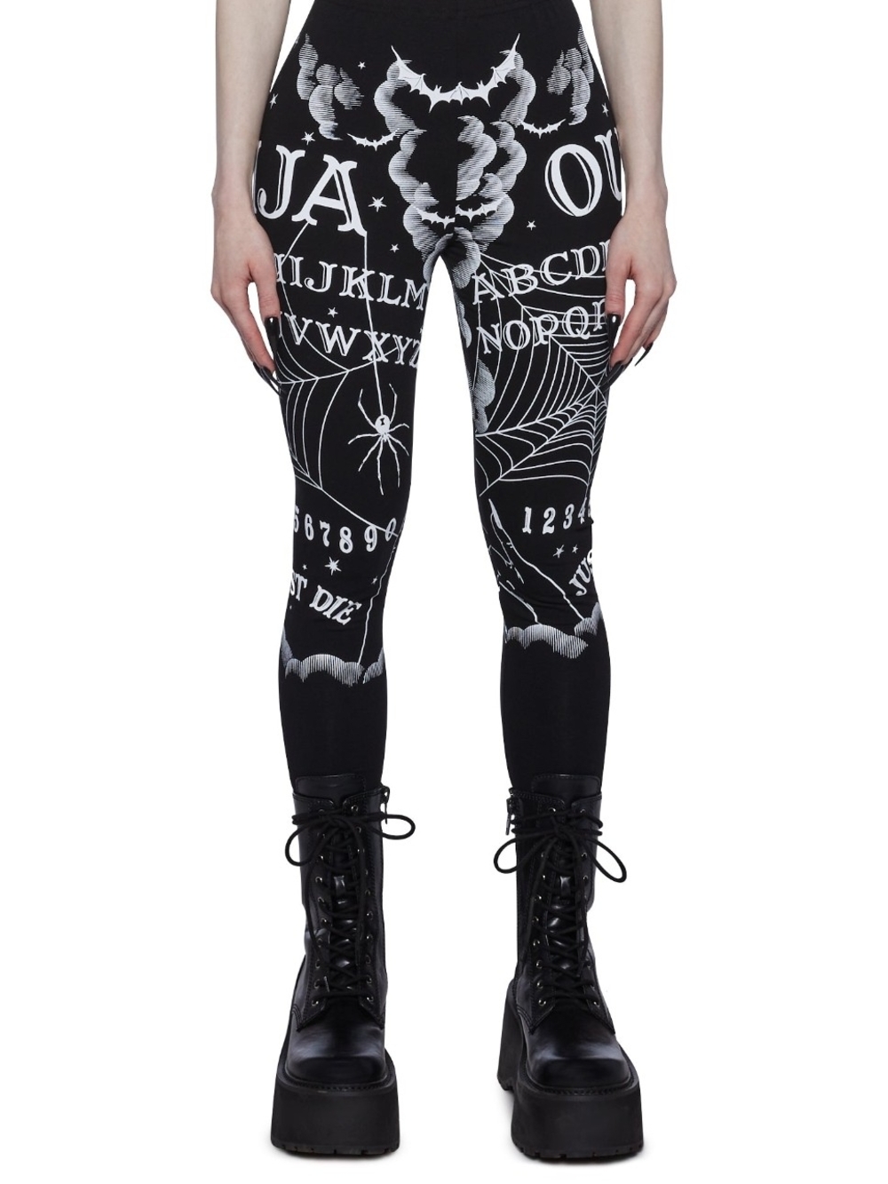 Dolls Kill Black Ouija-Print Leggings